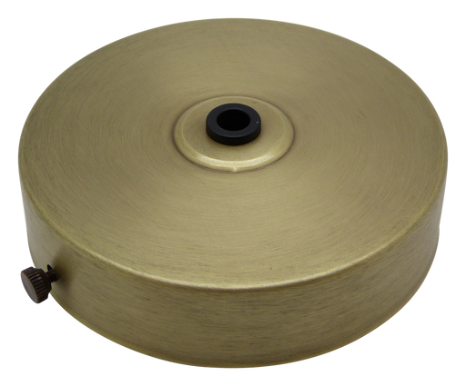 06074 - Metalbrite Ceiling Rose Brushed Antique Brass Flat 100mm Ø Lampfix - Sparks Warehouse
