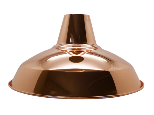 09032 Industrial Copper Light Shade 305mm Diameter With 40mm Hole Lampfix - Sparks Warehouse