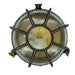 09079 – Navigator Solid Brass Extra Large Radial Porthole Bulkhead - Antique Brass Navigator Range of Marine Bulkheads Lampfix - Sparks Warehouse