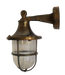 09138 Solid Brass Wall Lantern - Antique Brass Navigator Range of Marine Bulkheads Lampfix - Sparks Warehouse