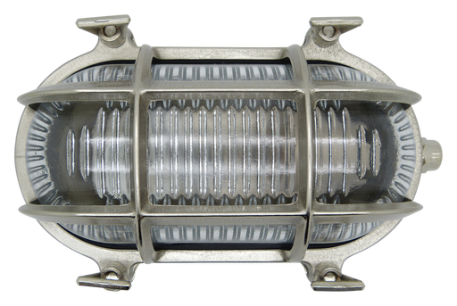 09304 Small IP64 Solid Brass Bulkhead - Satin Nickel Navigator Range of Marine Bulkheads Lampfix - Sparks Warehouse