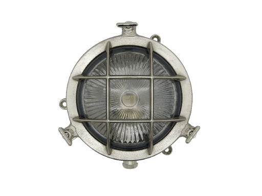 09308 Solid Brass Mini Porthole Bulkhead - Satin Nickel Navigator Range of Marine Bulkheads Lampfix - Sparks Warehouse
