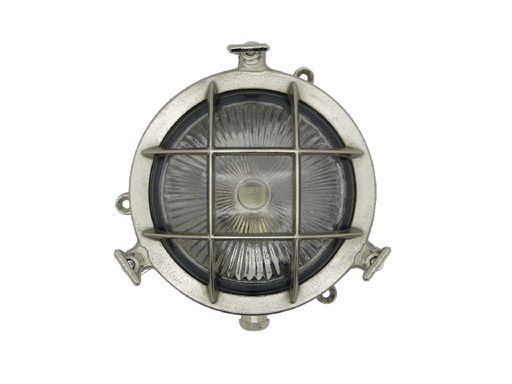 09308 Solid Brass Mini Porthole Bulkhead - Satin Nickel Navigator Range of Marine Bulkheads Lampfix - Sparks Warehouse