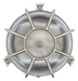 09311 - Navigator Solid Brass Extra Large Radial Porthole Bulkhead- Satin Nickel Navigator Range of Marine Bulkheads Lampfix - Sparks Warehouse
