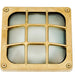 09609 - Navigator Solid Brass Square Bulkhead - Raw Brass Navigator Range of Marine Bulkheads Lampfix - Sparks Warehouse