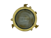 09610 Solid Brass Porthole Mini Bulkhead - Raw Brass Navigator Range of Marine Bulkheads Lampfix - Sparks Warehouse
