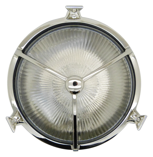 09708 – Navigator Solid Brass Large Trident Porthole Bulkhead – Mirror  Nickel Navigator Range of Marine Bulkheads Lampfix - Sparks Warehouse
