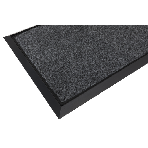 Sealey - DRM01 Rubber Disinfection Mat With Removable Polyester Carpet 450 x 750mm Janitorial Sealey - Sparks Warehouse