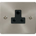 Scolmore FPBS038BK - 5A Round Pin Socket Outlet - Black Inserts Define Scolmore - Sparks Warehouse