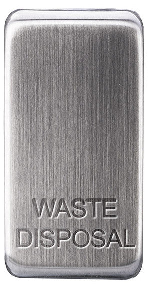 BG Nexus GRWDISBS Grid Rocker Labelled  *WASTE DISPOSAL* Brushed Steel - BG - sparks-warehouse