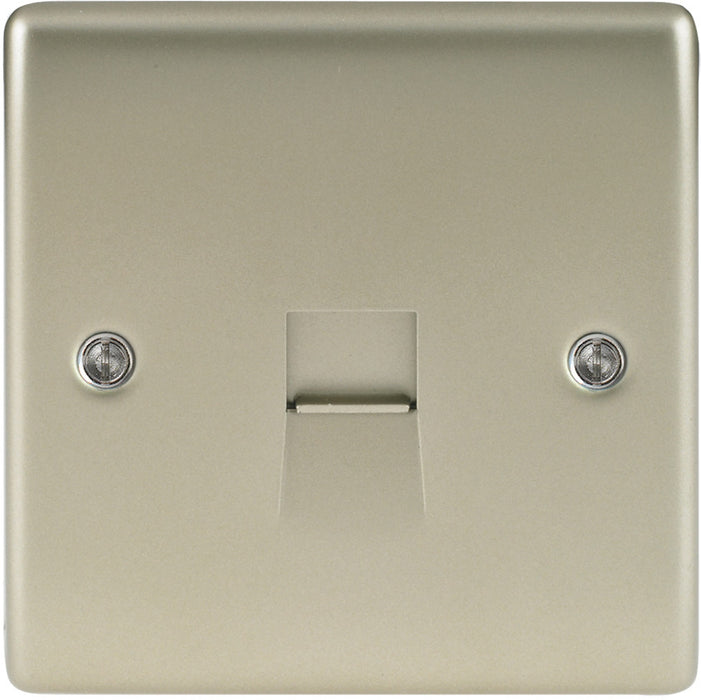 BG NPRBTM1 Pearl Nickel 1 Gang Telephone Master Socket - BG - Sparks Warehouse