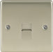 BG NPRBTM1 Pearl Nickel 1 Gang Telephone Master Socket - BG - Sparks Warehouse