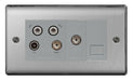BG Nexus NBS69 Quadplex TV/FM/SAT Socket - BG - Sparks Warehouse