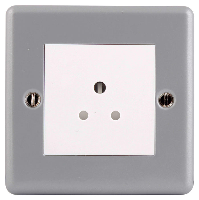 BG MC528 METAL CLAD 2A 1 Gang Unswitched Socket - BG - sparks-warehouse
