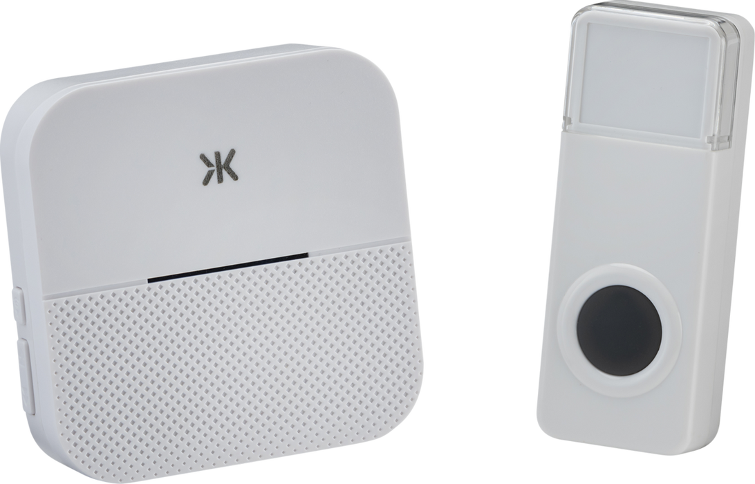 Knightsbridge DC013 Wireless Plug In Door Chime - White (150M Range) Door Bells Knightsbridge - Sparks Warehouse
