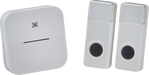 Knightsbridge DC014 Wireless Plug In Dual Entrance Door Chime System - White Door Bells Knightsbridge - Sparks Warehouse