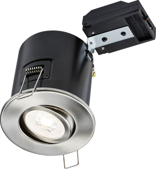 Knightsbridge VFCFTBC Fire Rated Tilting DownLight GU10 - Brushed Chrome KB Knightsbridge - Sparks Warehouse