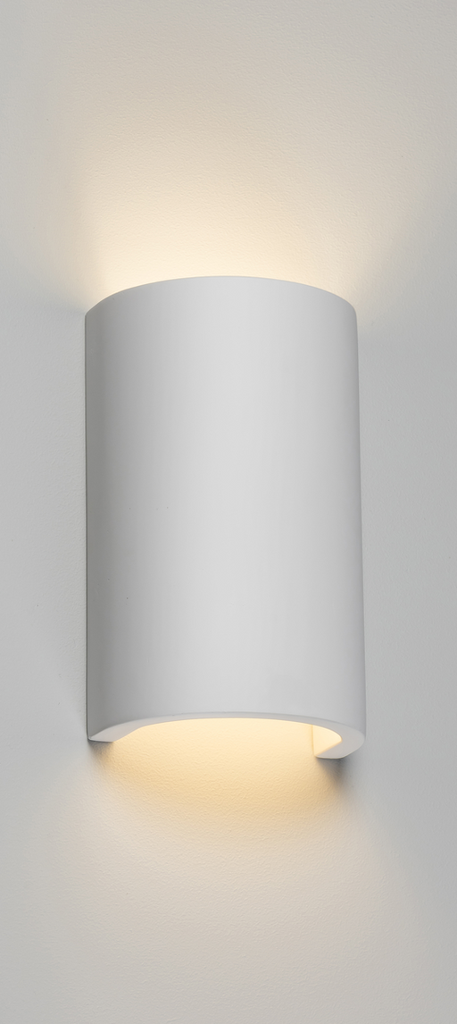 Knightsbridge PWL1 230V G9 40W Curved Up and Down Plaster Wall Light Interior Wall Light Knightsbridge - Sparks Warehouse