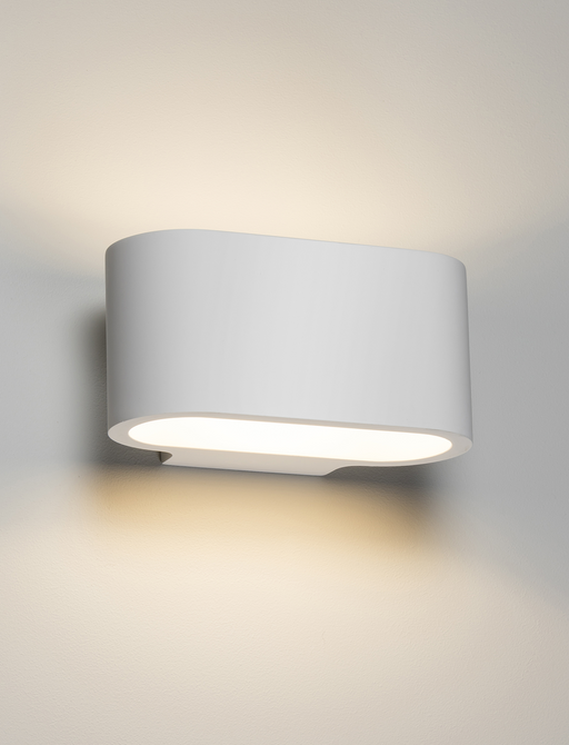 Knightsbridge PWL4 230V G9 40W Curved Up and Down Plaster Wall Light 200mm Interior Wall Light Knightsbridge - Sparks Warehouse