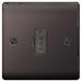 BG Nexus NBN55 Black Nickel 13A Unswitched Fused Connection Unit with Flex Outlet - BG - sparks-warehouse