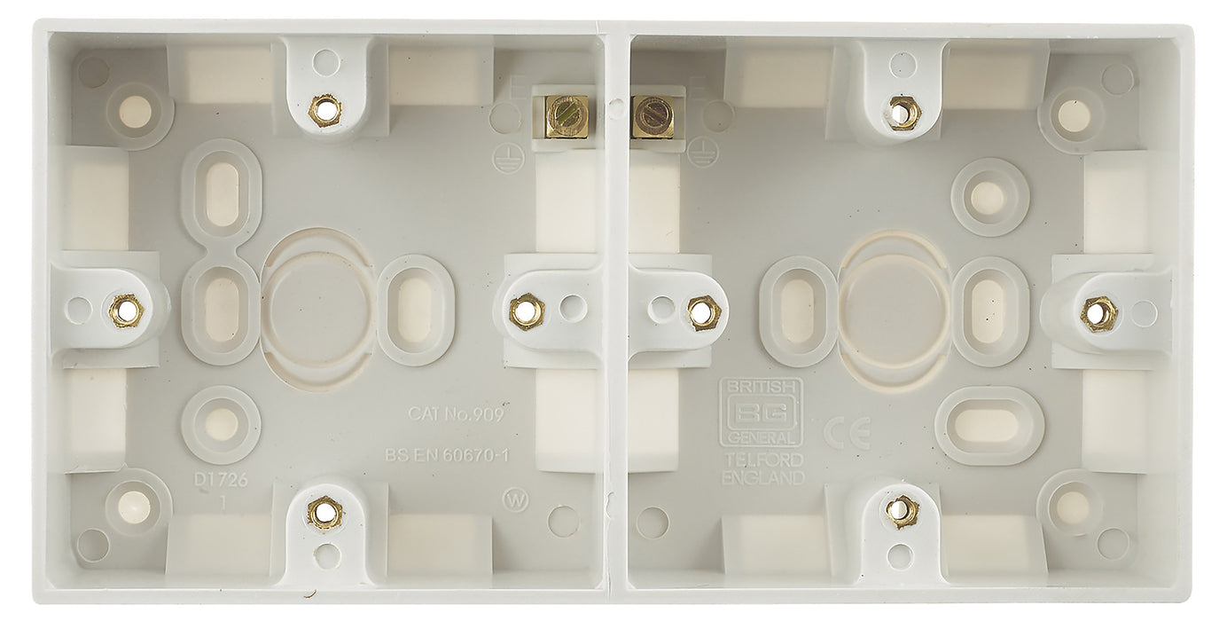 BG Nexus 909 DUAL Rectangular Surface BOX 37MM - BG - sparks-warehouse