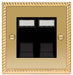 BG Nexus NBGRJ452 Georgian Brass 2G RJ45 Data Outlet Socket - BG - sparks-warehouse