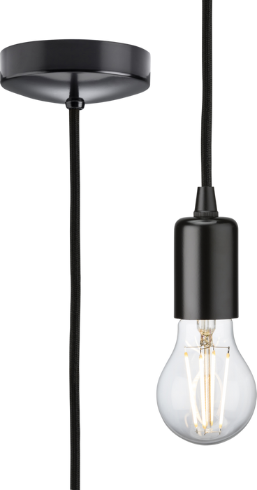 Knightsbridge 8270LMB 1.8m E27 Contemporary Pendant Set - Matt Black Pendant Lights Knightsbridge - Sparks Warehouse