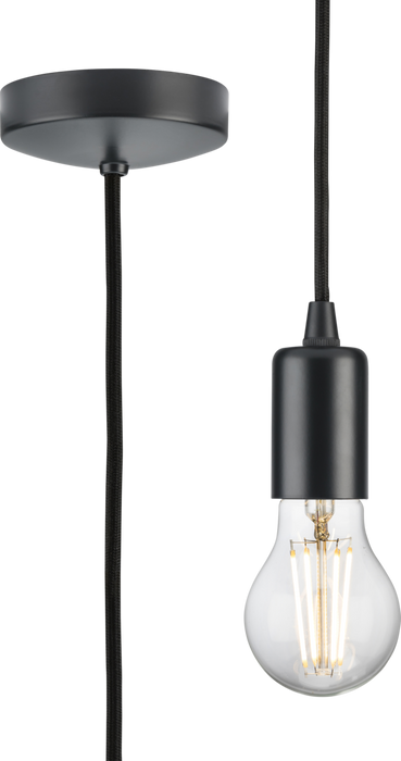 Knightsbridge 8270LAT 1.8m E27 Contemporary Pendant Set - Anthracite Pendant Lights Knightsbridge - Sparks Warehouse