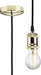 Knightsbridge 8271LPB 1.8m E27 Vintage Pendant Set - Polished Brass Pendant Lights Knightsbridge - Sparks Warehouse