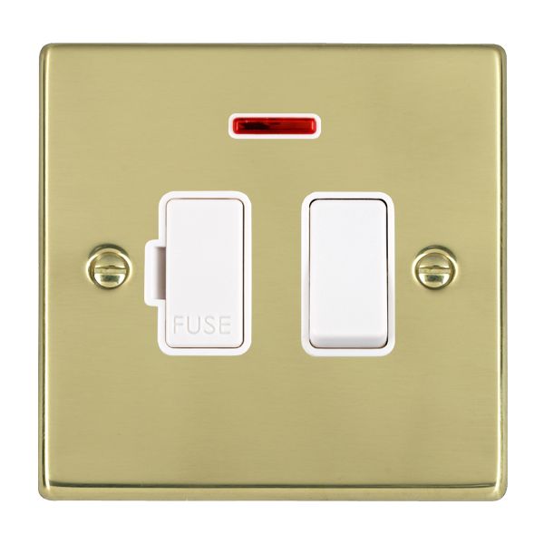 Hamilton 71SPNWH-W - Hart PB 13A DP Fused Spur+N WH/WH