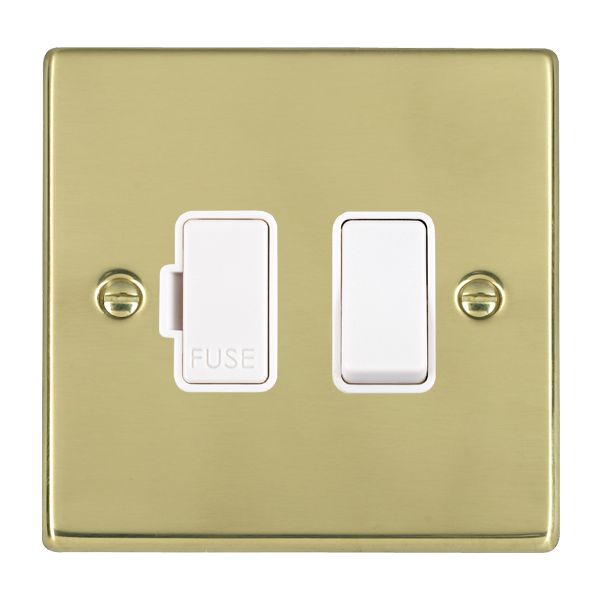 Hamilton 71SPWH-W - Hart PB 1g 13A DP Fused Spur WH/WH