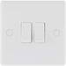 BG Nexus 842 White Plastic Slim Double Light Switch 2 Gang 2 Way 10 Amp - BG - Sparks Warehouse