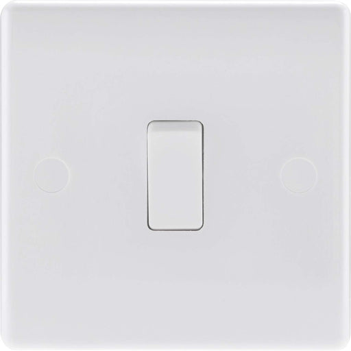 BG Nexus 812 Single 1 Gang 10A Moulded Plate Switch 2 Way - White - BG - sparks-warehouse