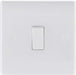 BG Nexus 812 Single 1 Gang 10A Moulded Plate Switch 2 Way - White - BG - sparks-warehouse