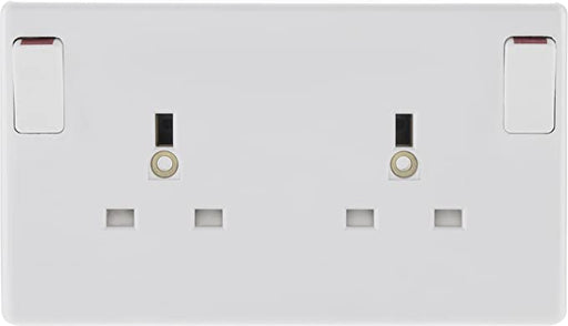 BG Nexus 822CON 13A Single Pole Switched Converter Socket (1 to 2 Gang) BG Nexus 800 Series BG - Sparks Warehouse