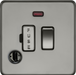 Knightsbridge SF6300FBN 13A Switched Fused Spur with Neon and Flex Outlet - Black Nickel  Sparks Warehouse - Sparks Warehouse