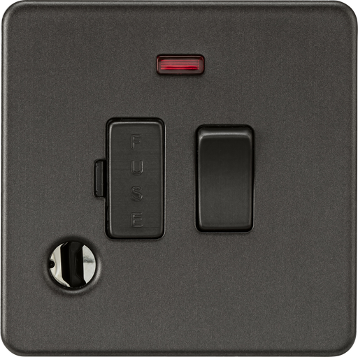 Knightsbridge SF6300FSB 13A Switched Fused Spur with Neon and Flex Outlet - Smoked Bronze  Sparks Warehouse - Sparks Warehouse