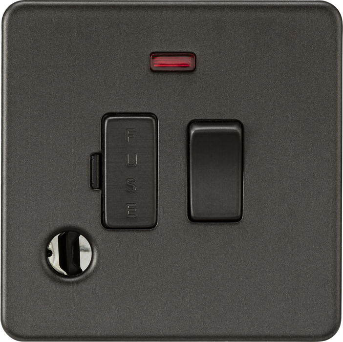 Knightsbridge SF6300FSB 13A Switched Fused Spur with Neon and Flex Outlet - Smoked Bronze  Sparks Warehouse - Sparks Warehouse