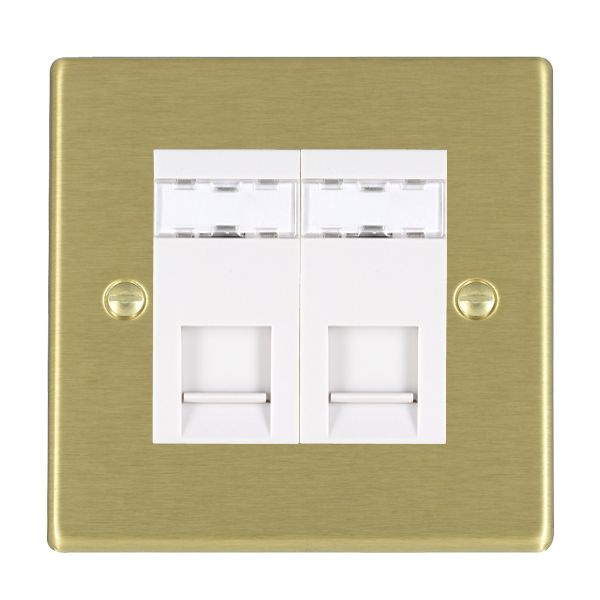 Hamilton 722J12W - Hart SB 2g RJ12 Outlet-Unshield WH