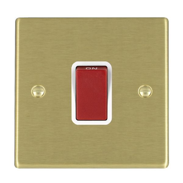 Hamilton 7245W - Hart SB 1g 45A Double Pole Red Rkr/WH