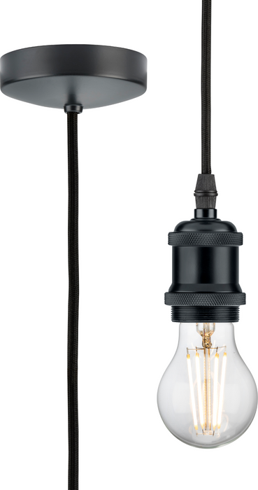 Knightsbridge 8271LAT 1.8m E27 Vintage Pendant Set - Anthracite Pendant Lights Knightsbridge - Sparks Warehouse