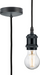 Knightsbridge 8271LAT 1.8m E27 Vintage Pendant Set - Anthracite Pendant Lights Knightsbridge - Sparks Warehouse