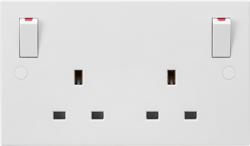 Knightsbridge SN9001 13A 2G DP Switched Socket w/outboard rockers  Sparks Warehouse - Sparks Warehouse