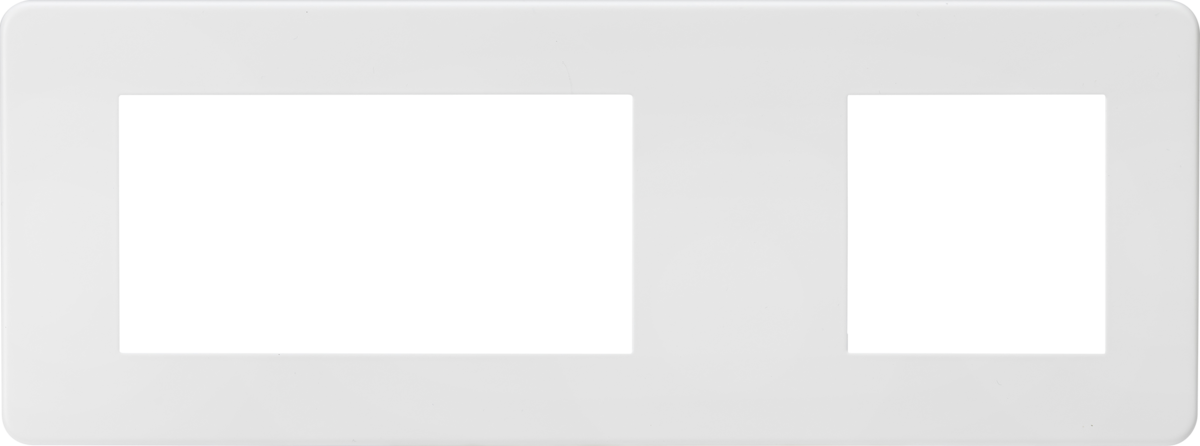 Knightsbridge SF6GMW Screwless 6G Modular Faceplate (2G + 4G) - Matt White  Sparks Warehouse - Sparks Warehouse