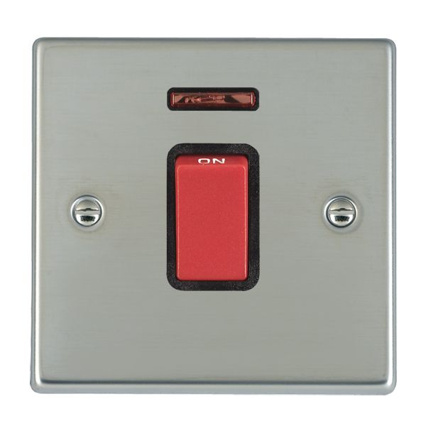 Hamilton 7345NB - Hart BS 1g 45A Double Pole+N Red Rkr/BL