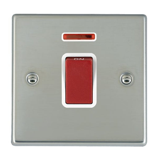 Hamilton 7345NW - Hart BS 1g 45A Double Pole+N Red Rkr/WH