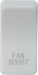 Knightsbridge GDBOOSTMW Switch cover marked "FAN BOOST" - Matt White Knightsbridge Grid Knightsbridge - Sparks Warehouse