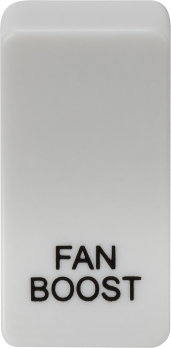 Knightsbridge GDBOOSTU Switch cover marked "FAN BOOST" - White Knightsbridge Grid Knightsbridge - Sparks Warehouse