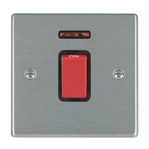 Hamilton 7445NB - Hart SS 1g 45A Double Pole+N Red Rkr/BL