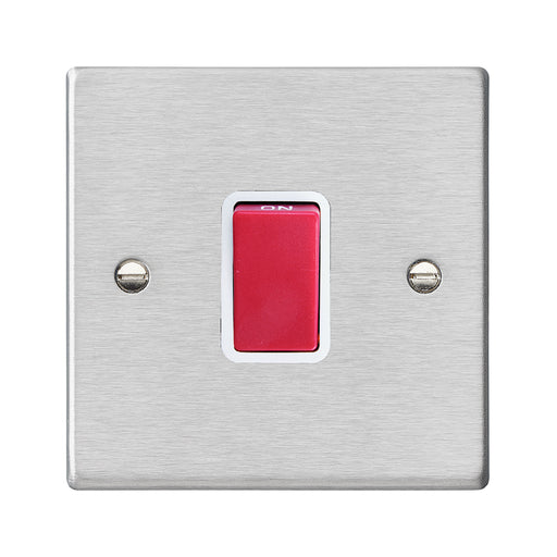 Hamilton 7445W - Hart SS 1g 45A Double Pole Red Rkr/WH